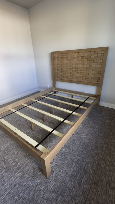 Love this bed from Walmart! It’s solid, sturdy and so beautiful. I did use a bed frame for my 8” mattress to fill the gap under the headboard.

Wood bed, queen beds, bedroom ideas, guest room, bedroom furniture 

#LTKVideo #LTKHome