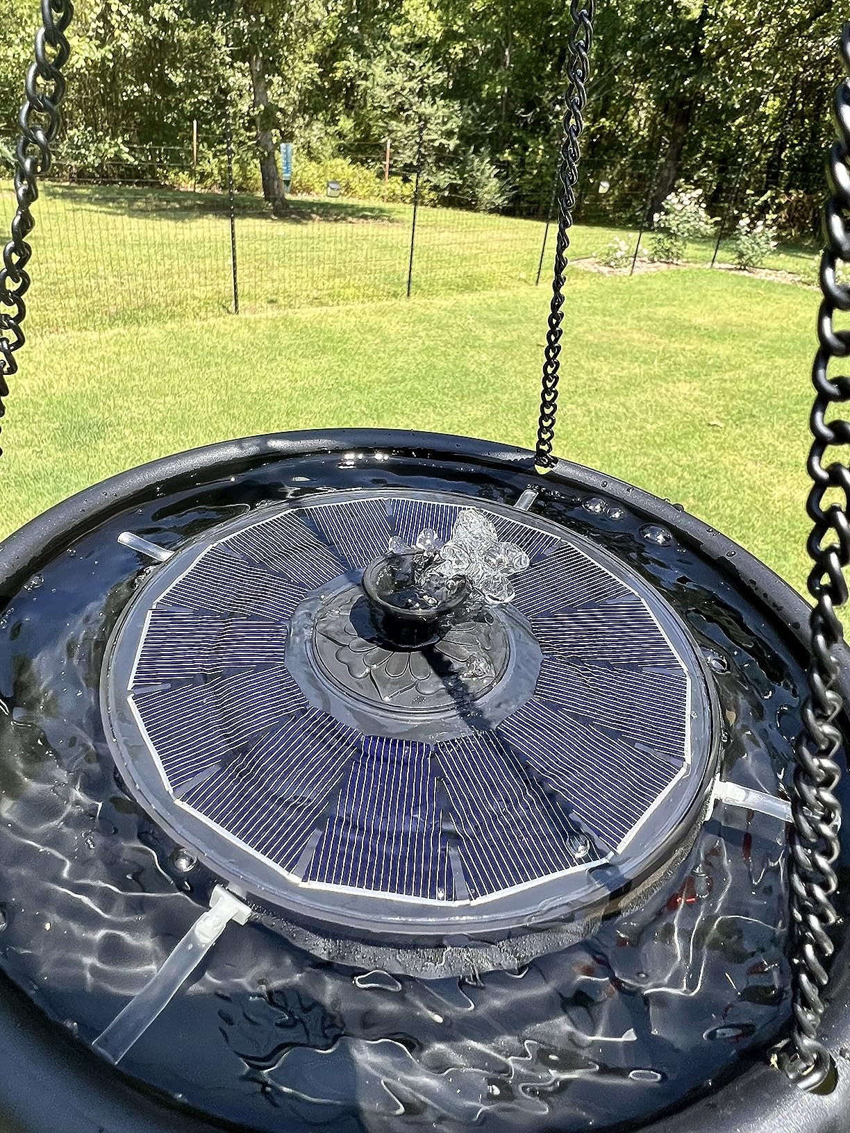 3.5W Solar Fountain with 2000mAh Battery - Work On Cloudy Days - Upgrade Glass Panel Solar Bird B... | Amazon (US)