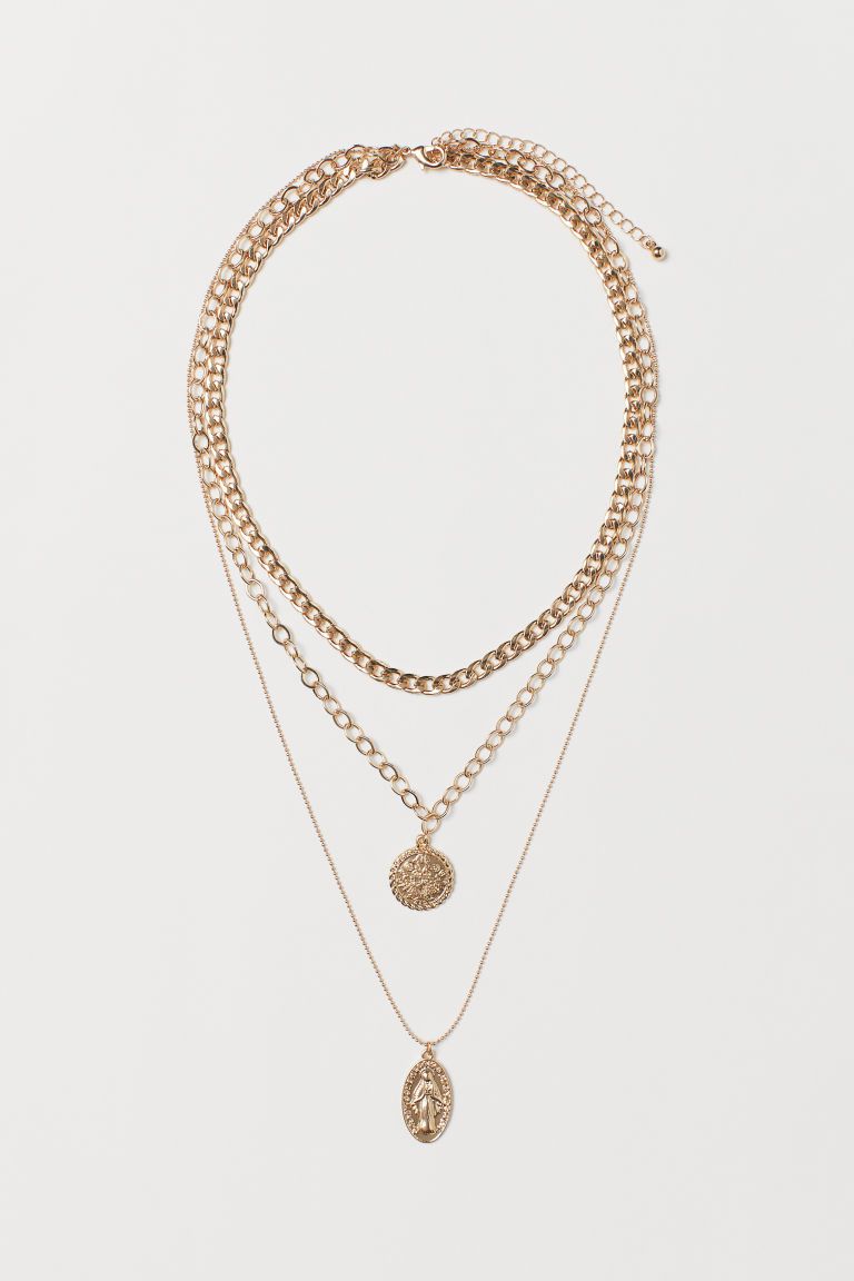 H & M - Triple-strand Necklace - Gold | H&M (US + CA)