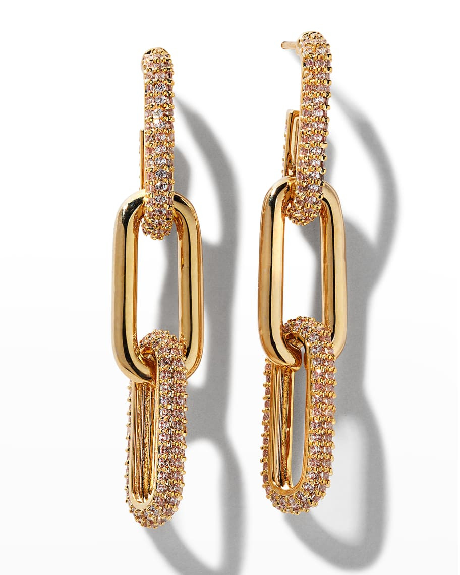 FALLON Pave U-Link Earrings | Neiman Marcus