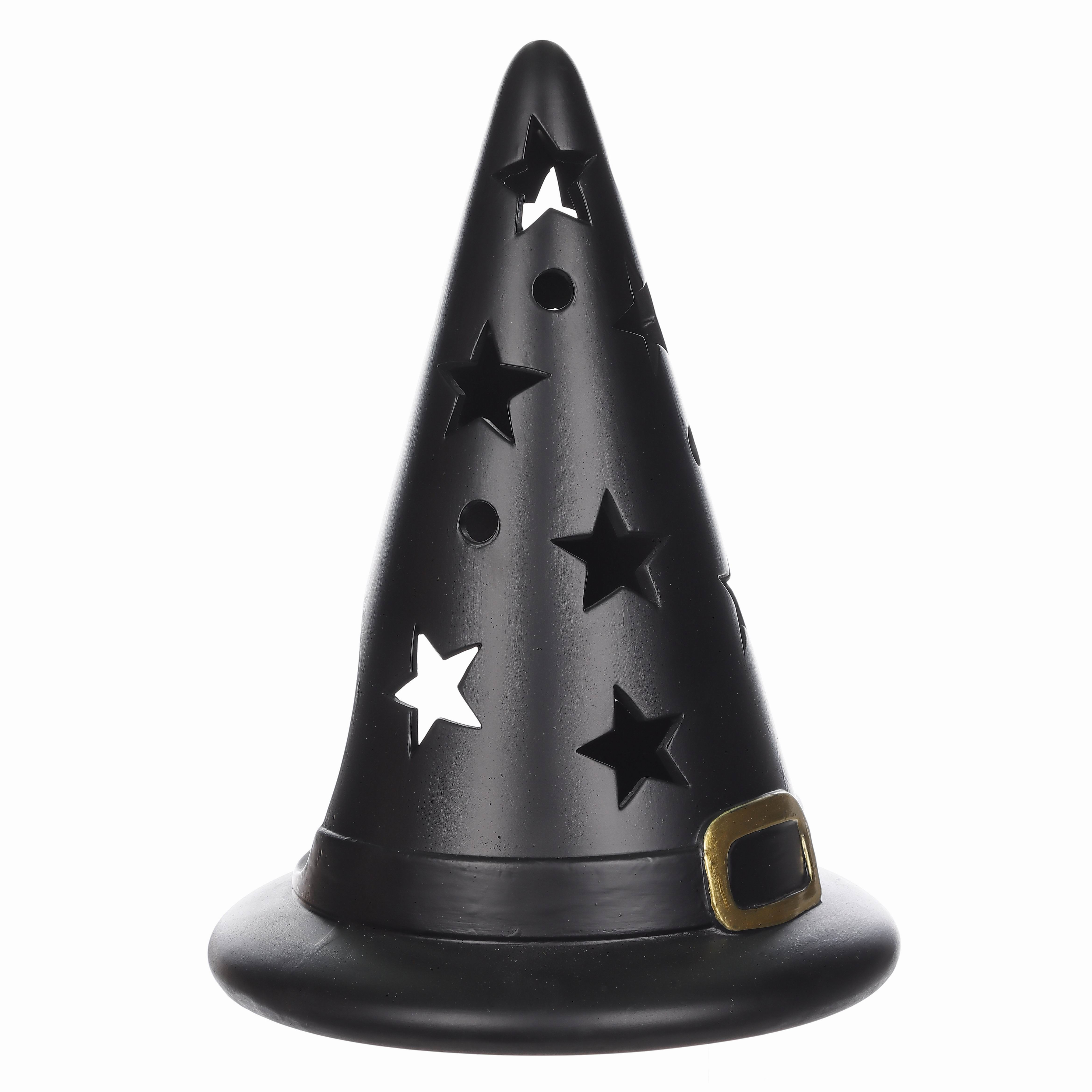 Halloween Black Clay Witch’s Hat Outdoor Halloween Decoration,11.75" W X 10.375" D X 11.25"H,by... | Walmart (US)