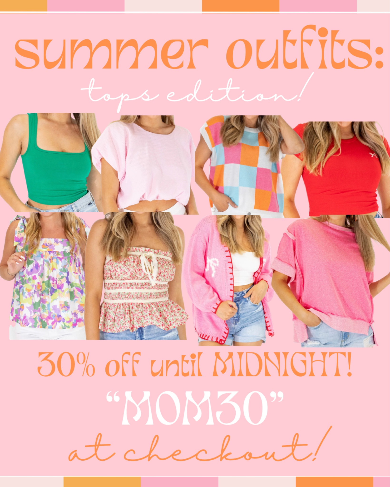 The cutest little tops are on sale!🤩🤩
Get 30% off all of these from 4pm-midnight!
Use code “MOM30” now and save!🛍️

#LTKSaleAlert #LTKFindsUnder50 #LTKStyleTip