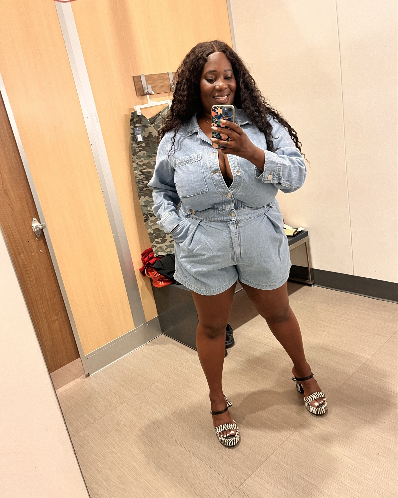 Have you seen this one?! As soon as I saw it I was like “we bought to get into some trouble with this one” 🔥 This is the FIT  that says ‘I might be a fashionista, but I’m really just COZY!’

Couldn’t button it to the top but I most certainly didn’t mind cause I think it’s meant to be sexy! I am wearing the size 17. It was TTS for me. It comes in 2 denim washes! 🩵💙 Let’s add this one Ladies 🛒 

#LTKStyleTip #LTKFestival #LTKPlusSize