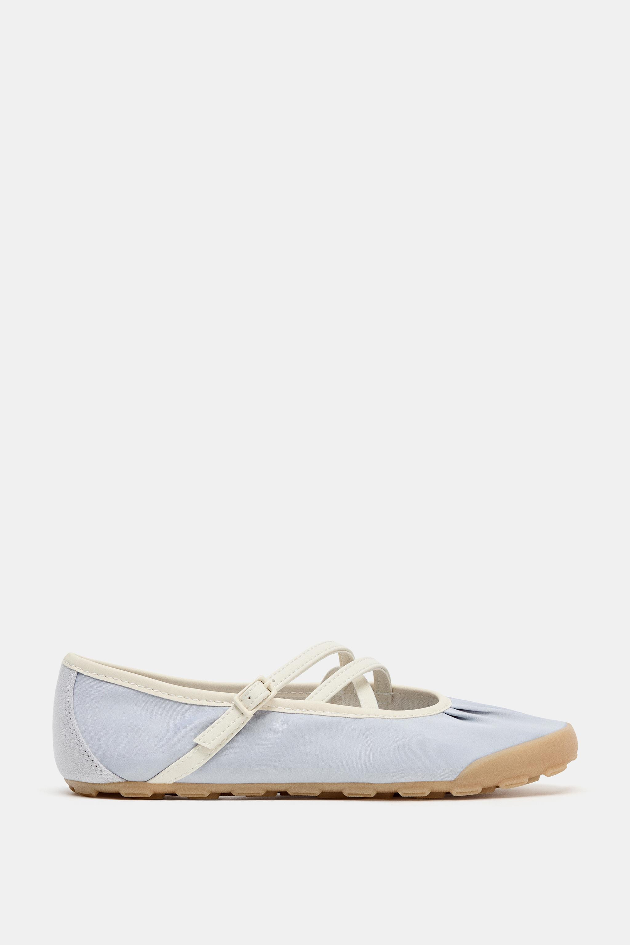 SATIN ATHLETIC BALLET FLATS | Zara US