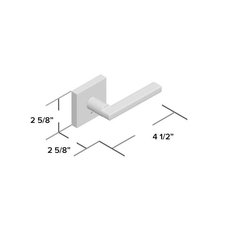 Halifax Privacy Door Lever with Square Rosette | Wayfair North America