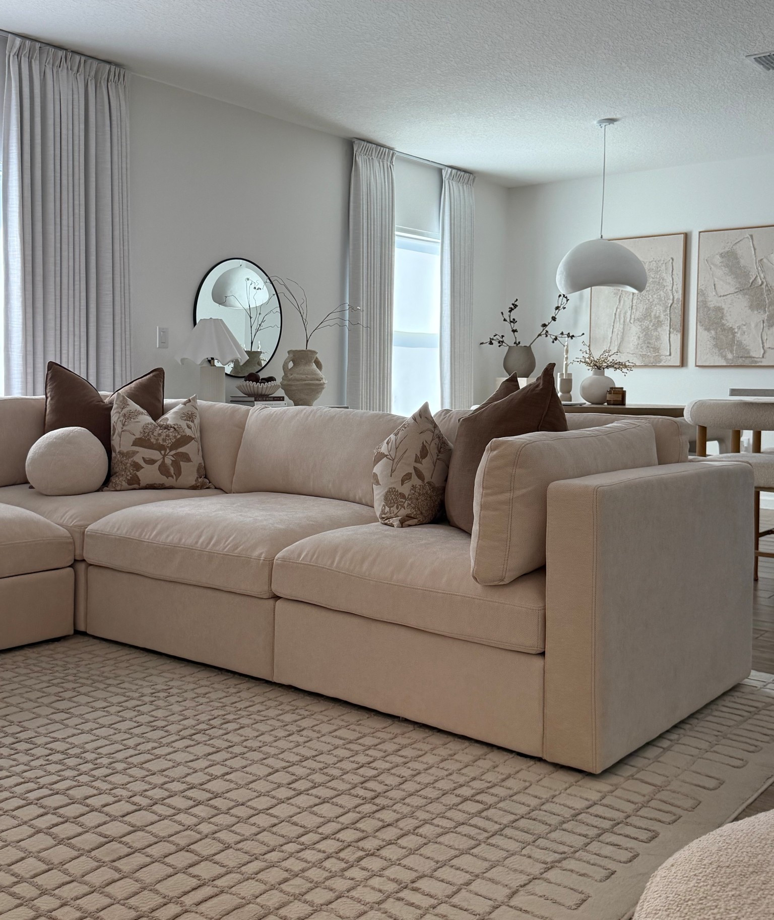 My new sectional sofa🛋️☁️🧸

#sectional #sofa #couch