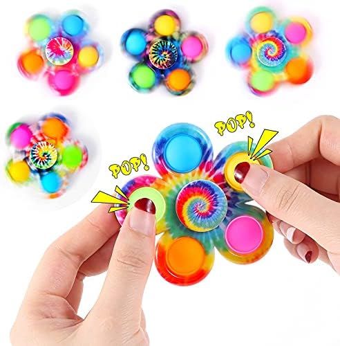Effacera Party Favors Fidget Toys Pop Fidget Spinner 4 Packs, Simple Popper Pop Bubble Spinner Easte | Amazon (US)
