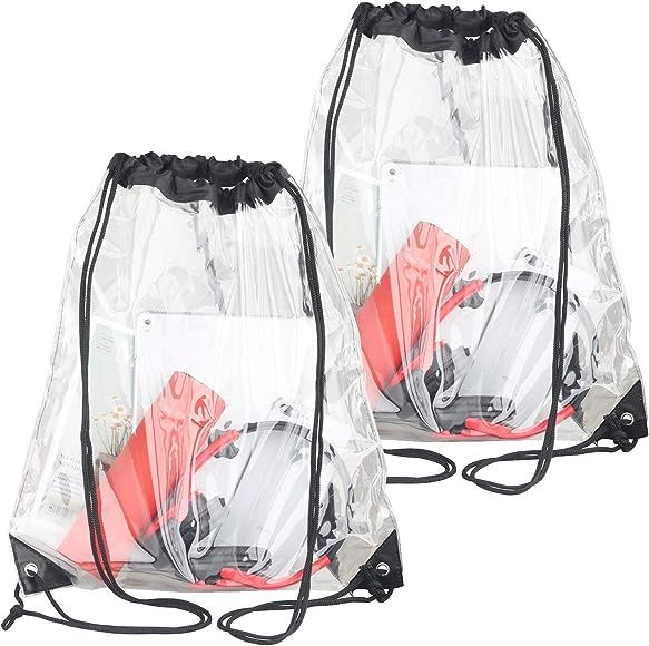 for "clear drawstring bags" | Amazon (US)