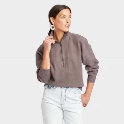 Women's Quarter Zip Sweatshirt - Universal Thread™ | Target