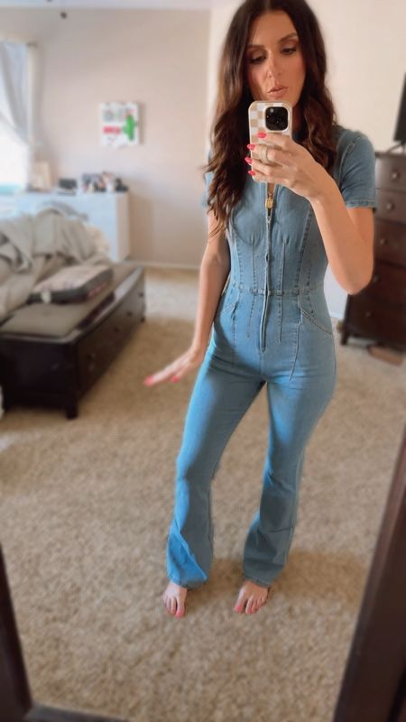 Free people inspired denim jumpsuit ‼️

#LTKfindsunder50 #LTKSpringSale #LTKSeasonal