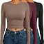 AUTOMET Womens 3 Pack Long Sleeve Shirts Crop Tops Gym Cute Y2k Basics | Amazon (US)