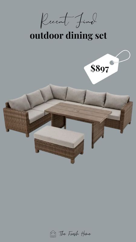 Love the casual seating style for this outdoor dining set. Patio furniture. 

#LTKSeasonal #LTKhome
