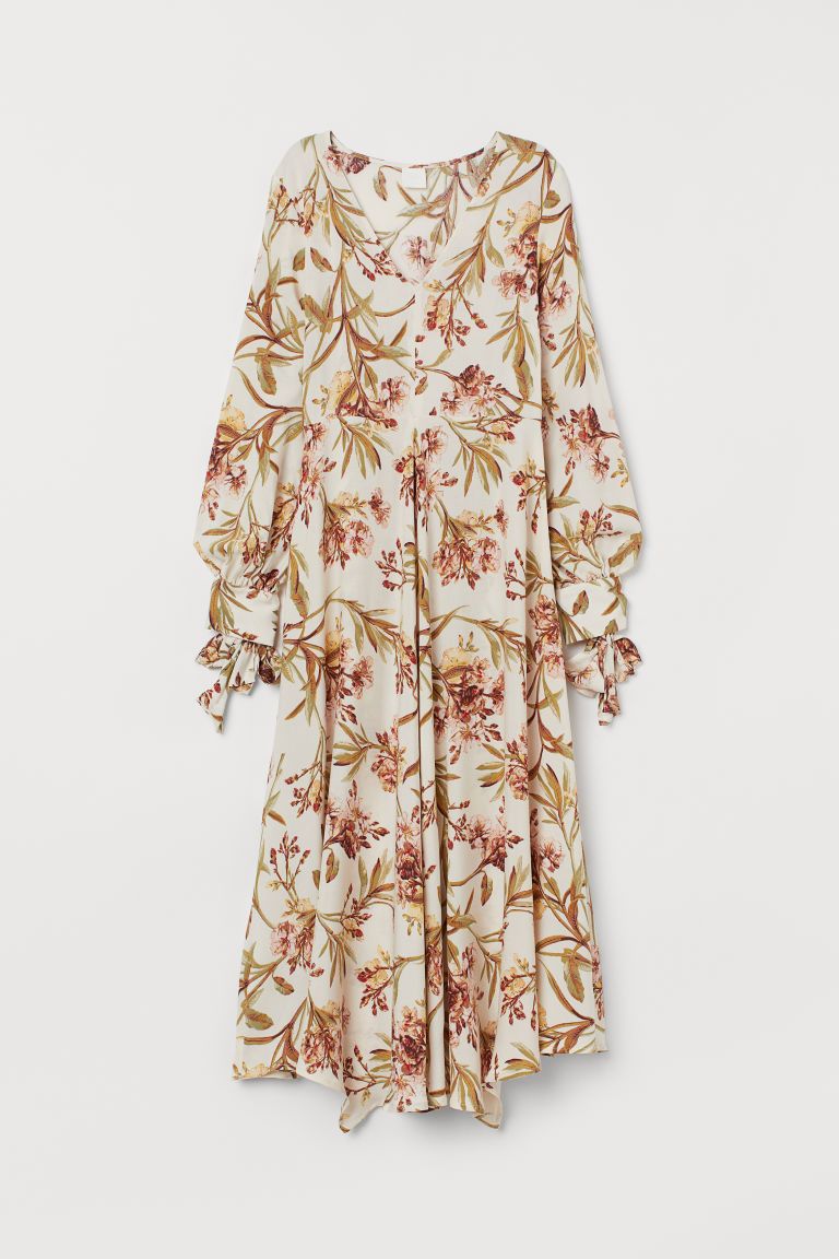 H & M - Patterned Dress - Beige | H&M (US + CA)