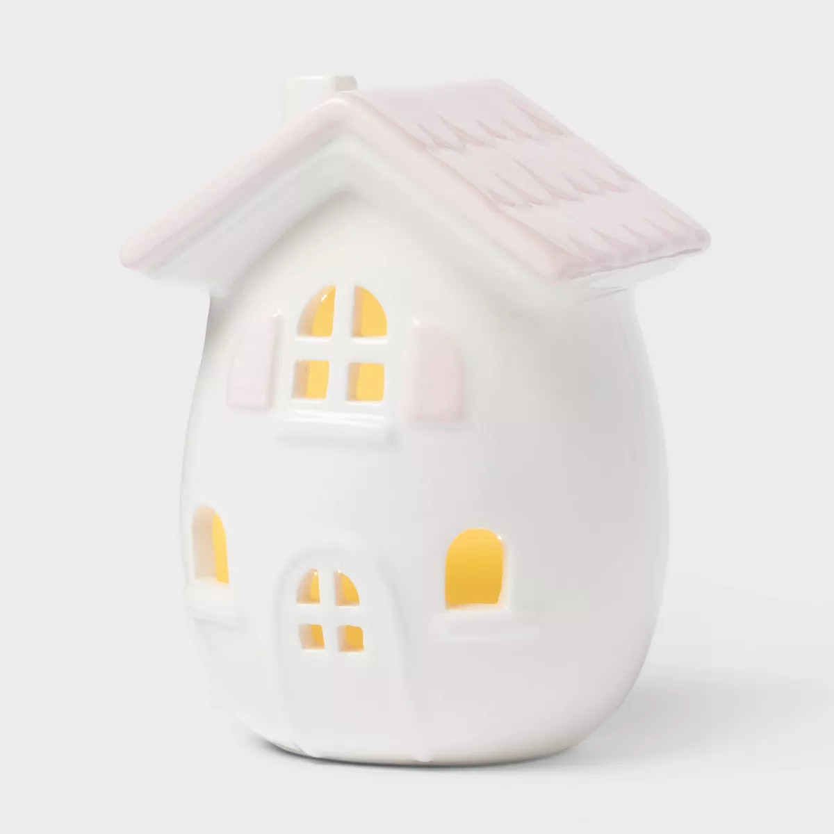 Light Up Ceramic Mushroom Easter House Pink - Spritz™ | Target