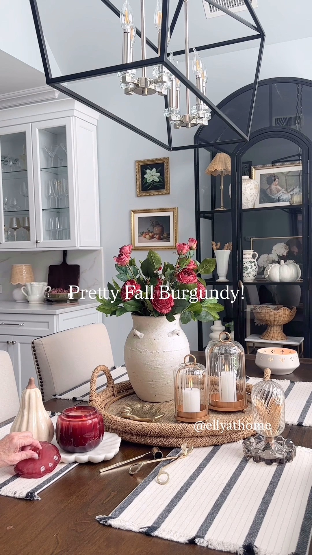 Beautiful burgundy fall florals on sale, greenery, neutral vase, hurricane candleholders, flameless candles, pumpkin candles, fall candle & wood board on sale, pumpkin decor, vases+ more fall tray styling! @Target  @Pottery Barn @Michaels  Fall home decor accessories, free shipping. Amazon

#LTKdayinmylife #LTKHome #LTKSaleAlert