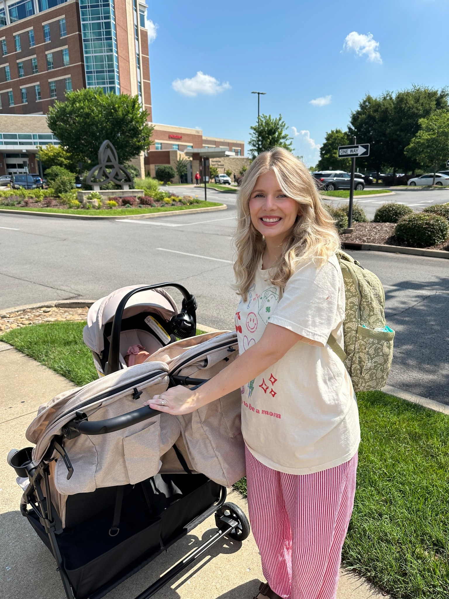 Double stroller and postpartum outfit 

#LTKFamily #LTKBaby