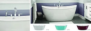 MAAX 106193-000-002 Delsia Oval Fiberglass Soaking Bathtub with Center Drain, White | Amazon (US)