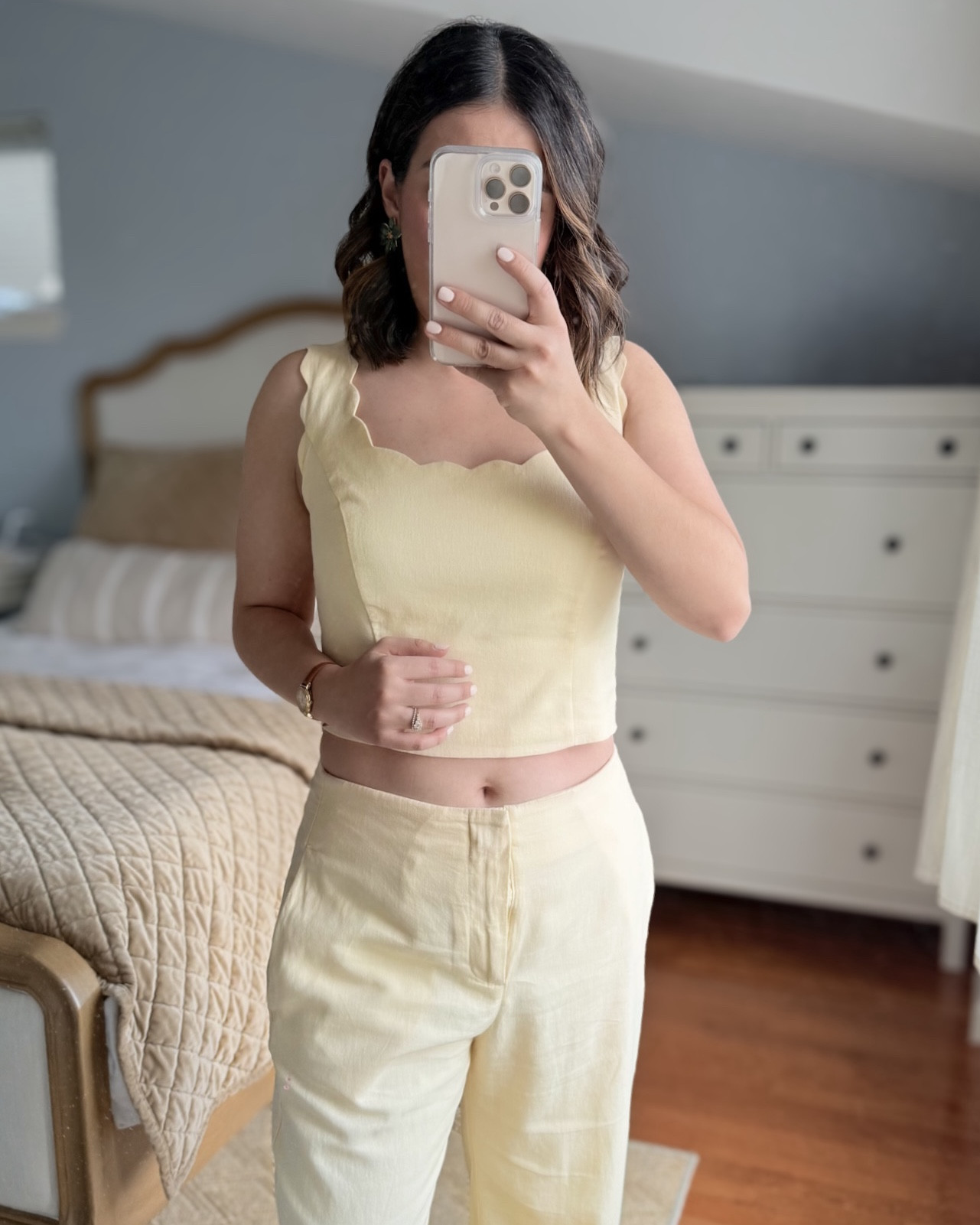 Yellow linen set 💛

• Top is size S for my usual 36/4US (true to size). It is a cropped style

• Pants are size 6US petite  (true to size). Ankle length 

• Oasis sandals by Hermes but I linked a similar option 

#LTKU #LTKPetite #LTKStyleTip