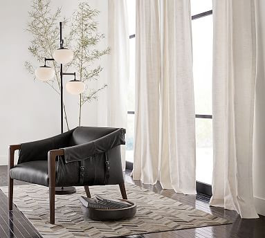 Emery Linen Blackout Curtain | Pottery Barn (US)