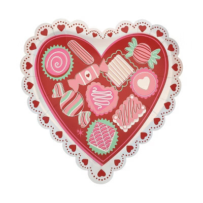 Packed Party Valentine's Heart Plates (10 count) | Target