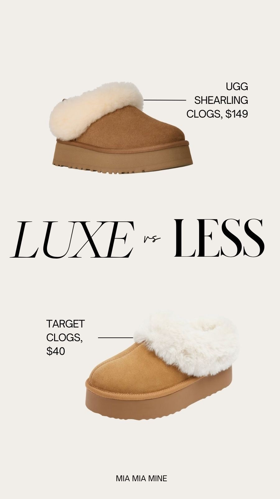 Save or splurge Ugg shearling clogs
Target clogs
Gift ideas 



#LTKGiftGuide #LTKFindsUnder100 #LTKFindsUnder50