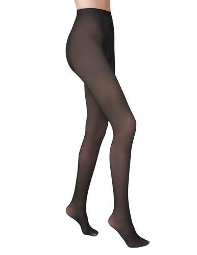 HUE Women's Faux Translucent Sheer Tights, Black, Small-Medium | Amazon (US)