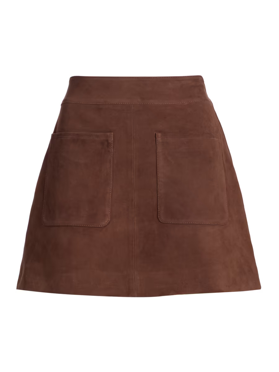 Fran Suede Patch Pocket Miniskirt | Saks Fifth Avenue