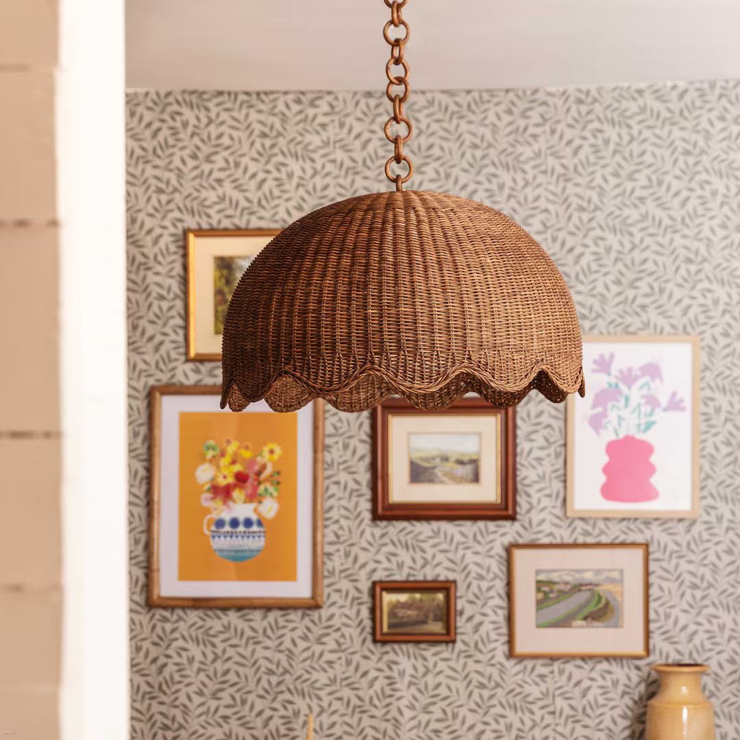 Etta Rattan Pendant Shade large - Etsy UK | Etsy (UK)