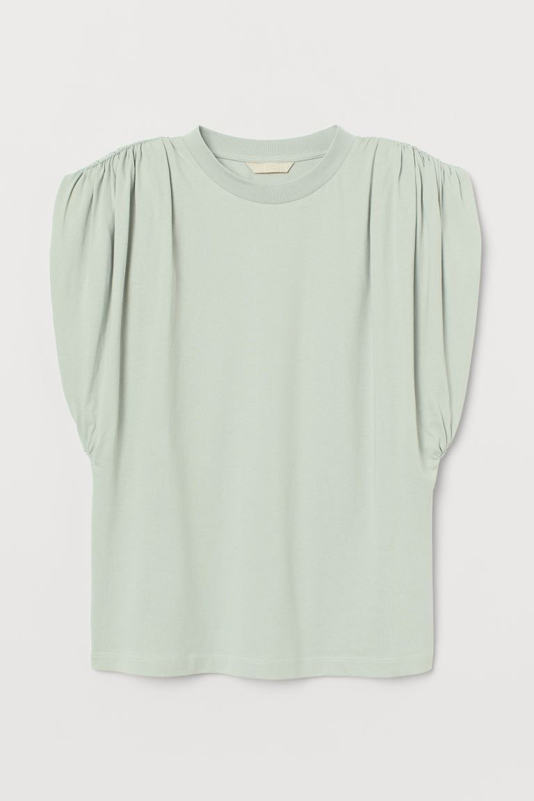 T-Shirt mit Puffärmeln | H&M (DE, AT, CH, NL, FI)