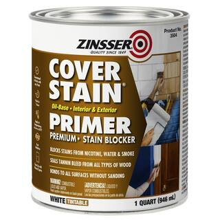Cover Stain 1 qt. White Oil-Based Interior/Exterior Primer and Sealer | The Home Depot