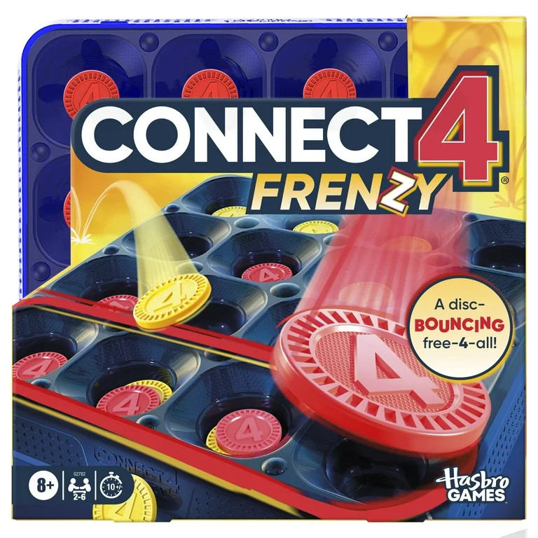 Connect 4 Frenzy Game, Bounce Discs 4 the Win, Family Party Games for Kids and Adults, 8+ | Walmart (US)