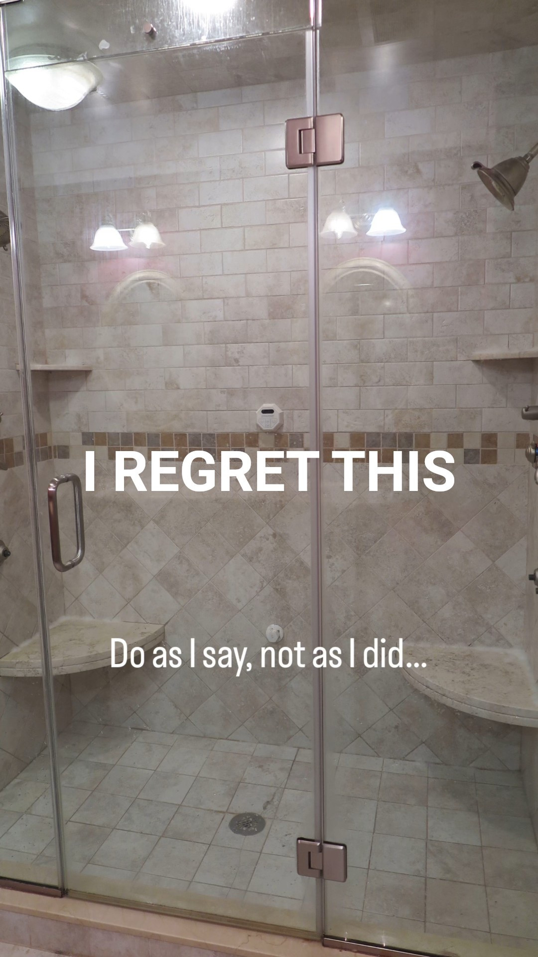 Do as I say, not as I did…
built-in shower seats 🚿

We lived with these for years, but they’re a common hot spot for leaks especially in steam showers.

If you’re planning a bathroom remodel, this is one detail I’d rethink.

Save this if you’re a new homeowner or remodeling 💕✨

#bathroomremodel #designmistakes #newhomeowner #homerenovationtips #doasisaynotasido

#LTKFindsUnder100 #LTKOver40 #LTKHome