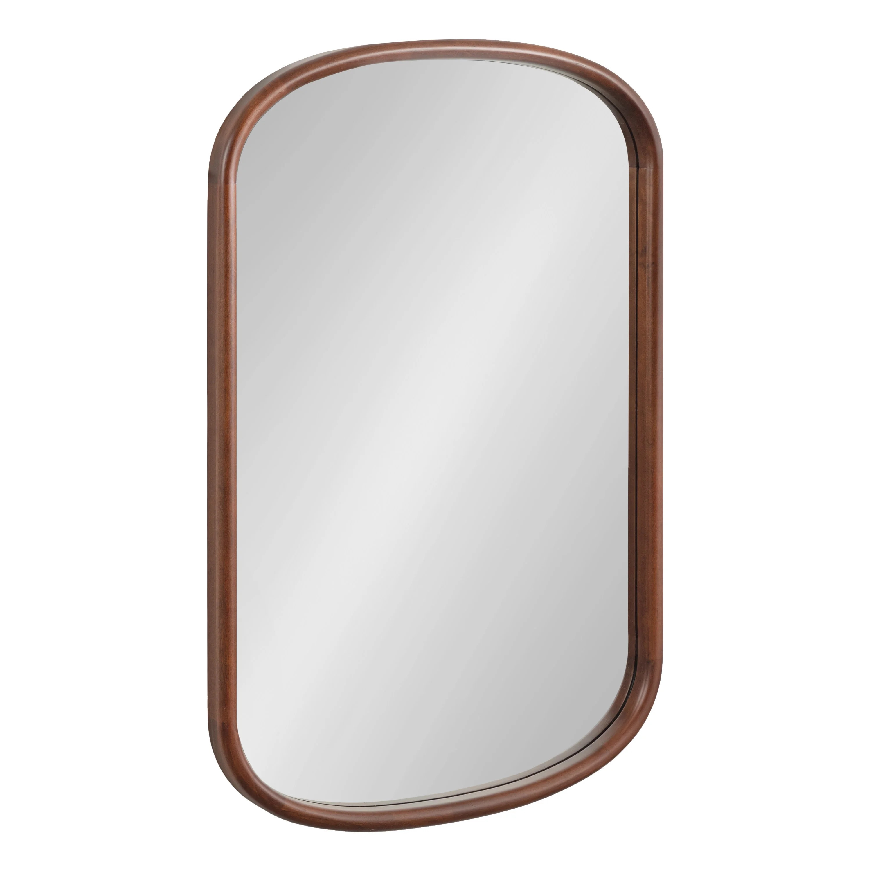 Kate and Laurel Talma Arched Oval Wall Mirror, 24 x 36, Dark Walnut, Transitional Capsule Mirror ... | Walmart (US)