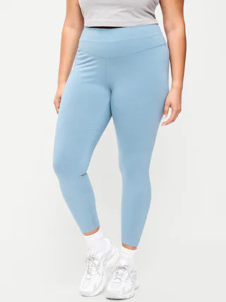 High-Waisted PowerChill 7/8 Cotton Leggings | Old Navy (US)