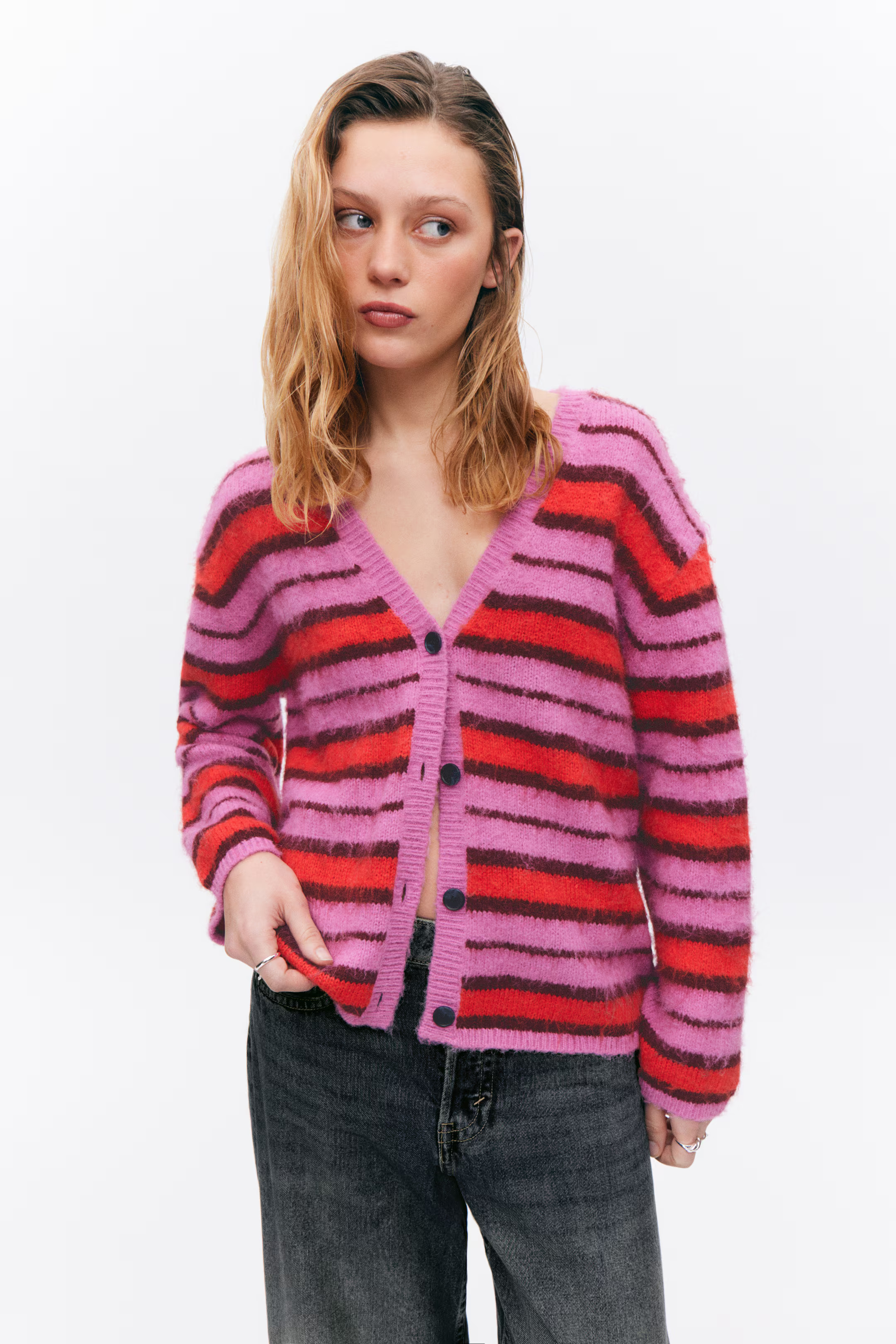 Flauschige Strickjacke | H&M (DE, AT, CH, NL, FI)