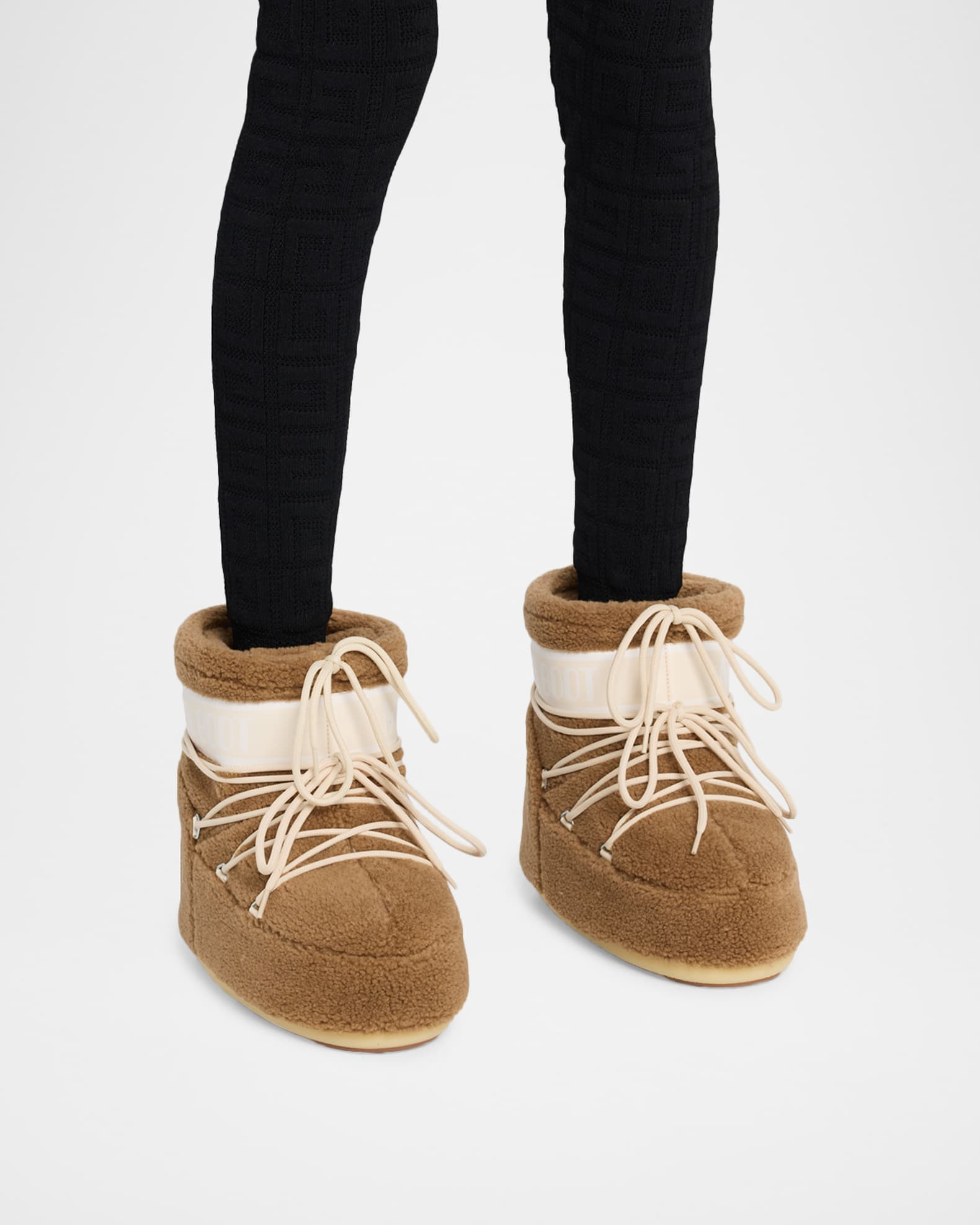 Icon Low Fleece Snow Boots | Neiman Marcus