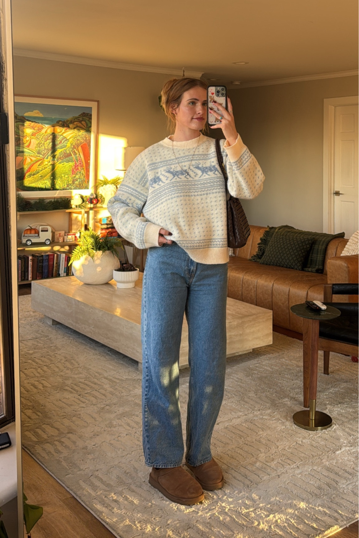 wearing a size small in the sweater 🩵  jeans are in color Medium Marble 

#LTKGiftGuide #LTKSeasonal #LTKStyleTip