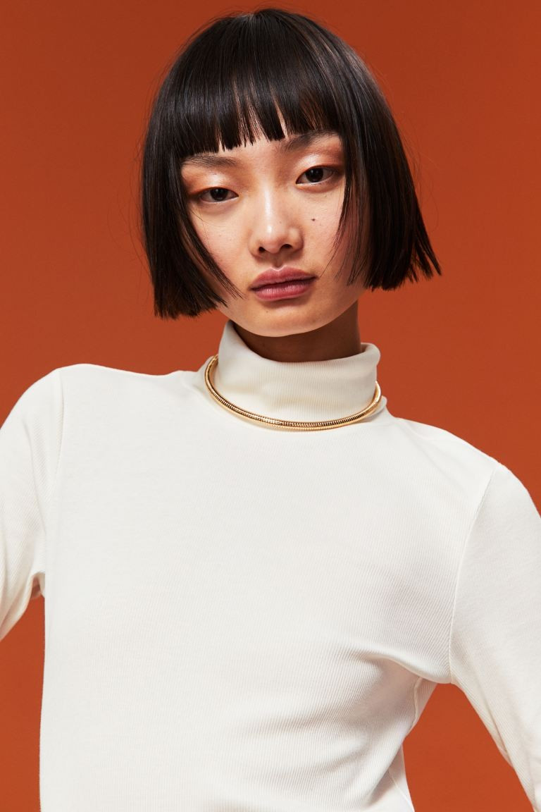 Viscose Turtleneck Top | H&M (US + CA)