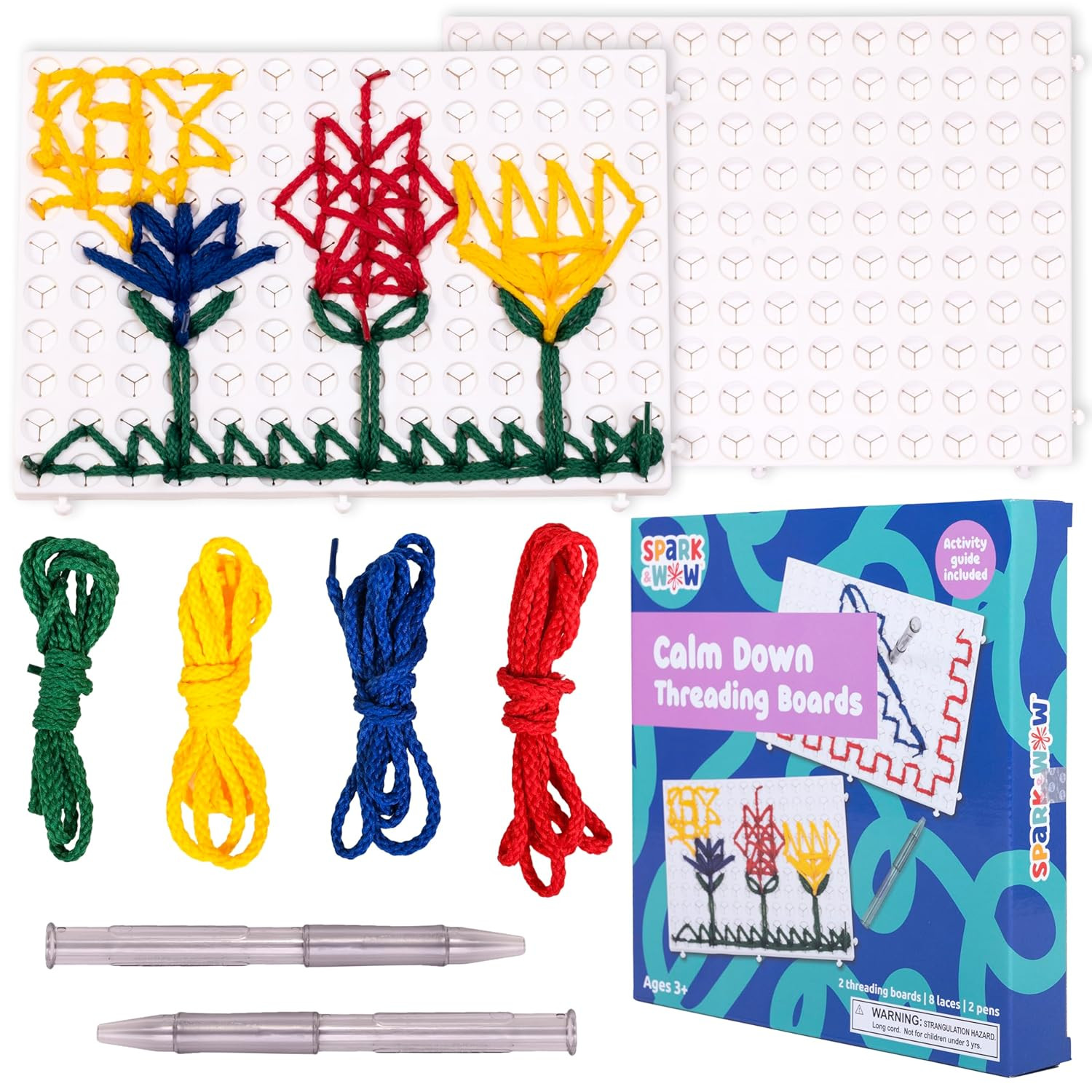 SPARK & WOW Calm Down Threading Boards | Set of 2 | Sensory Activity Board | Autism Toys for Play... | Amazon (US)