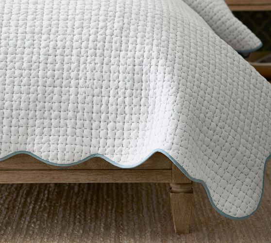 Julia Berolzheimer Beau Scallop Pickstitch Cotton Quilt | Pottery Barn (US)