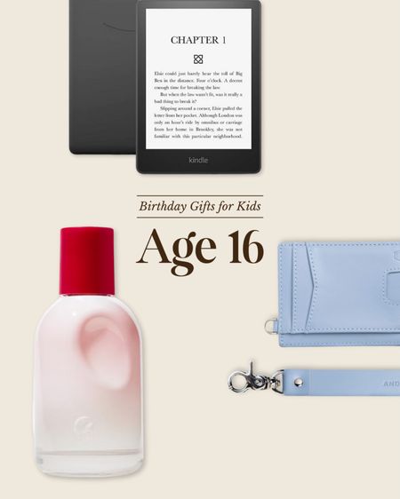 Birthday gifts for kids: age 16 - find the full guide at ChrisLovesJulia.com 

Kindle, keychain wallet, glossier perfumee

#LTKFamily #LTKKids #LTKGiftGuide