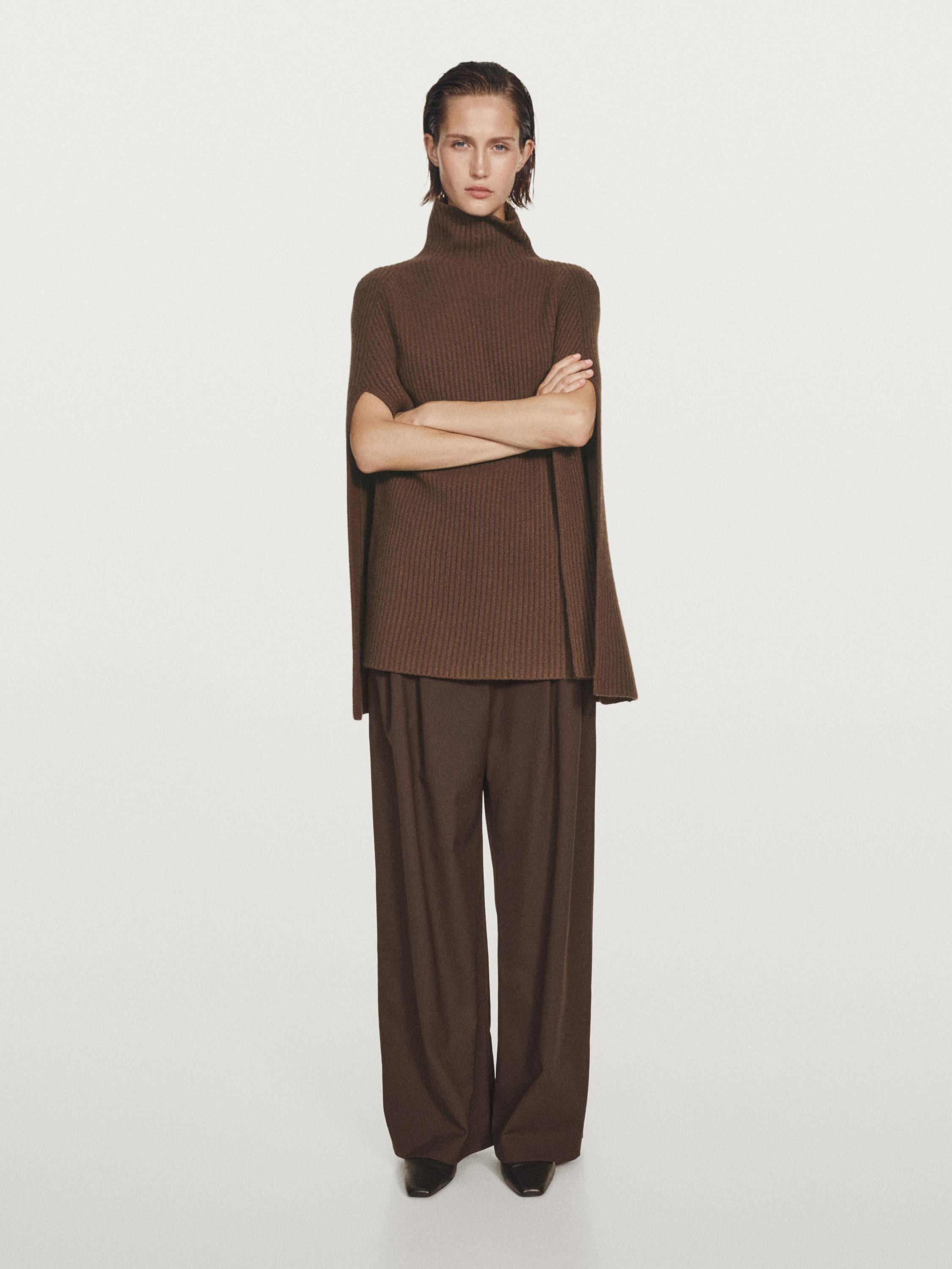 100% wool knitted coat | Massimo Dutti US