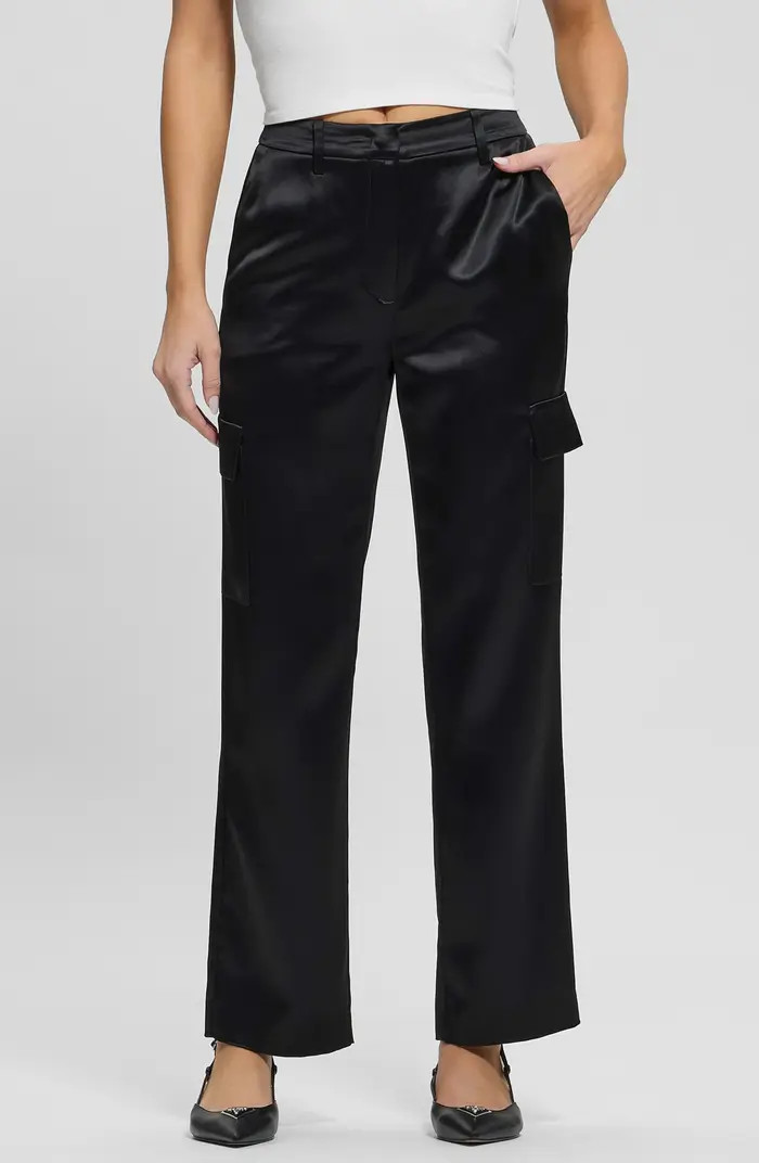 Megan Satin Cargo Pants | Nordstrom