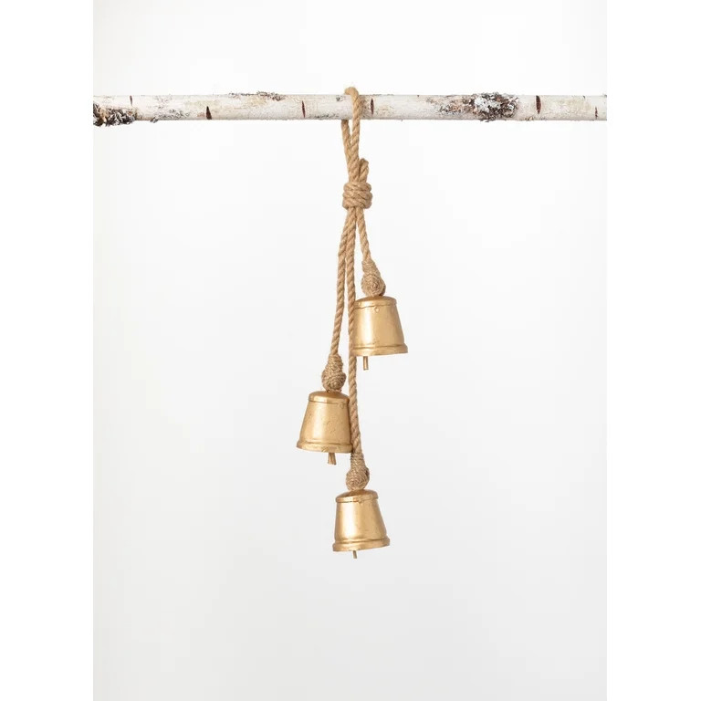 Sullivans Adorno de Tres Campanas de Metal de 10,5" de Alto Dorado | Walmart (US)