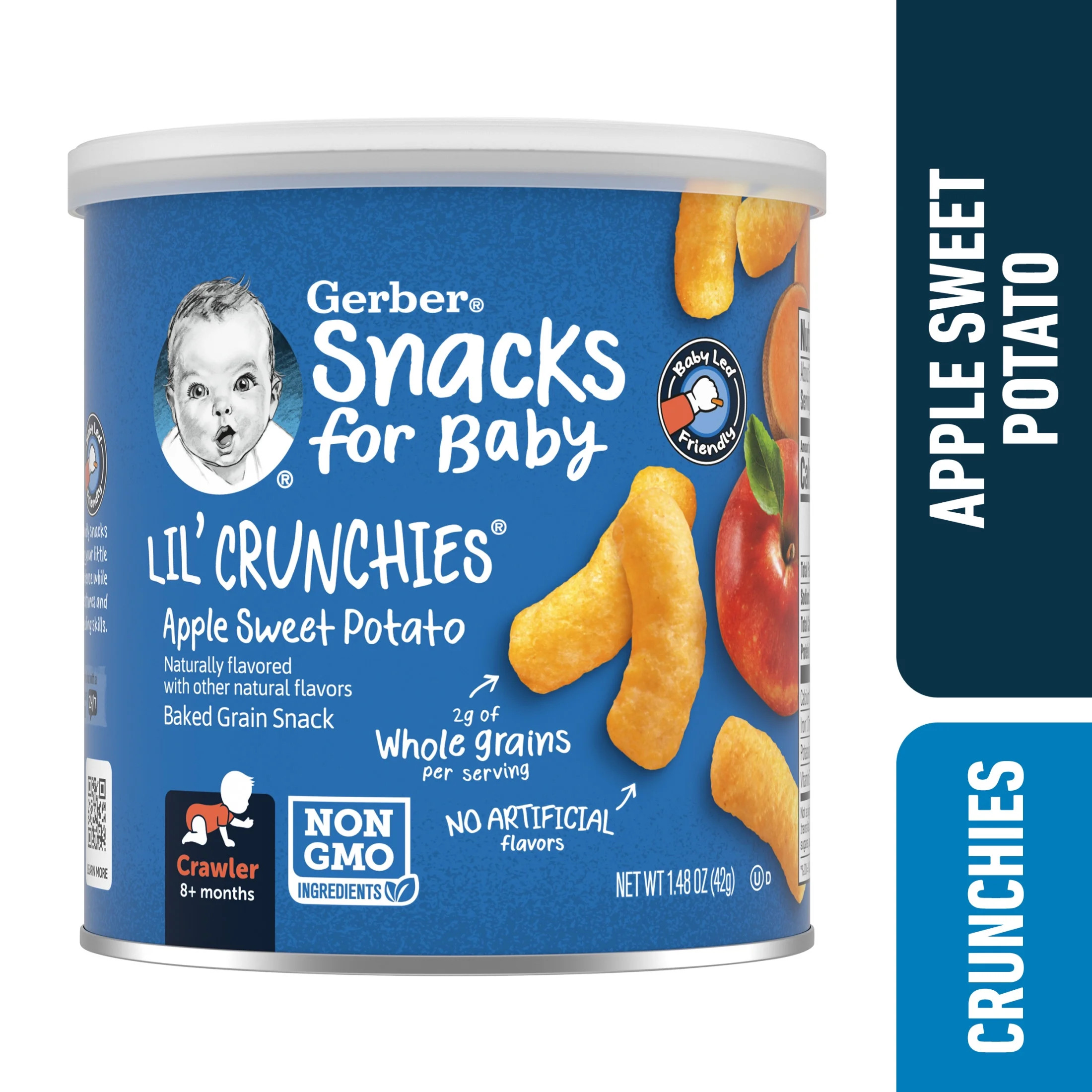 Gerber Snacks for Baby Lil Crunchies Apple Sweet Potato Puffs, 1.48 oz | Walmart (US)
