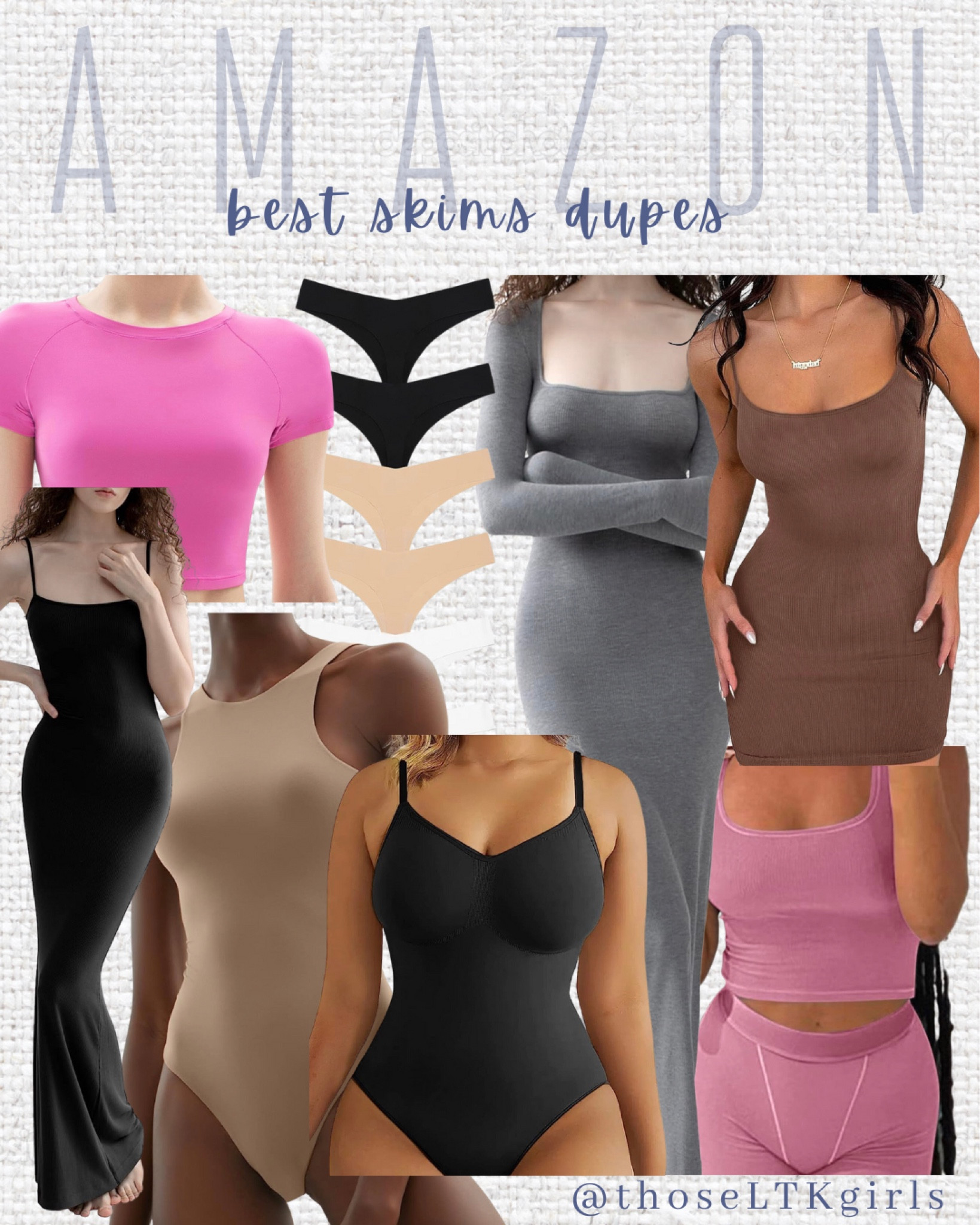We’ve rounded up all the best Skims dupes you can find on Amazon🤎🖤



Skims Inspired Maxi Dress, Loungewear, Slip Dress, Curve Hugging, Budget Friendly Outfit, Affordable Amazon Find, Seamless Top, Pajamas, Shape Wear, Waist-snatching

#LTKFind #LTKunder50 #LTKsalealert
