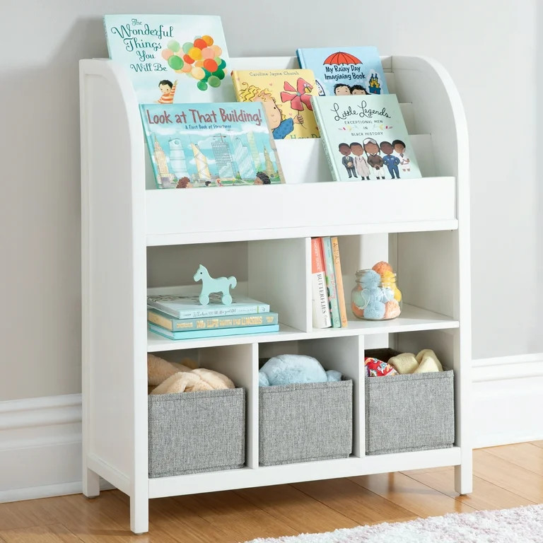 Martha Stewart Kids' Jr. Book and Bin Browser - Creamy White: Children's Bookshelf, Toy Storage w... | Walmart (US)