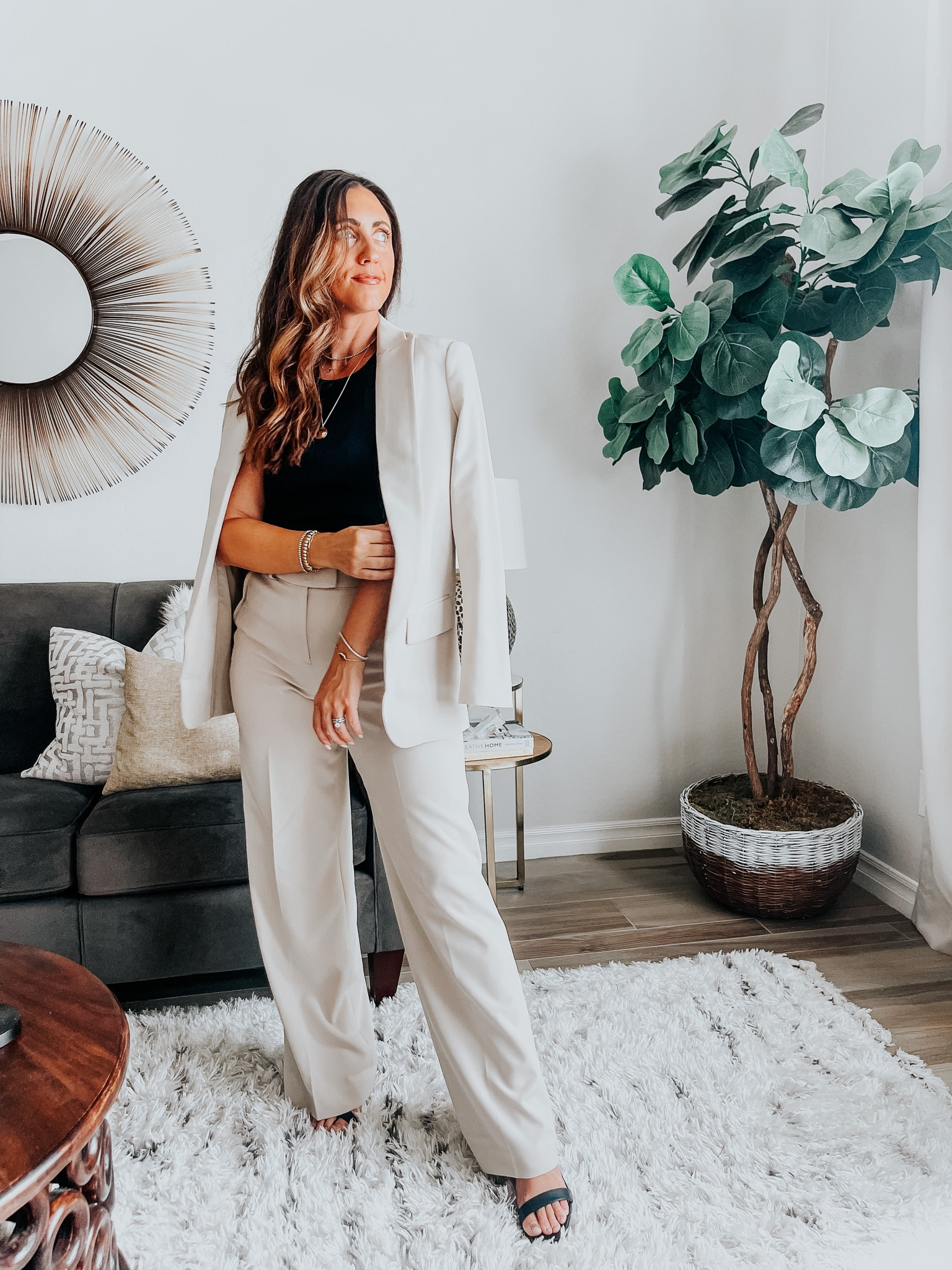 Updated, yet classic workwear! Wearing the Luna wide leg trouser (size 6) and the relaxed blazer (size 4) — both in color “BISCOTTI” &  the FORME rib knit tank (size small, but should’ve done xs) 

Elevated workwear, workwear for the modern woman, wide legbpants, and relaxed, fit blazer without buttons! 

#LTKworkwear #LTKFind #LTKstyletip