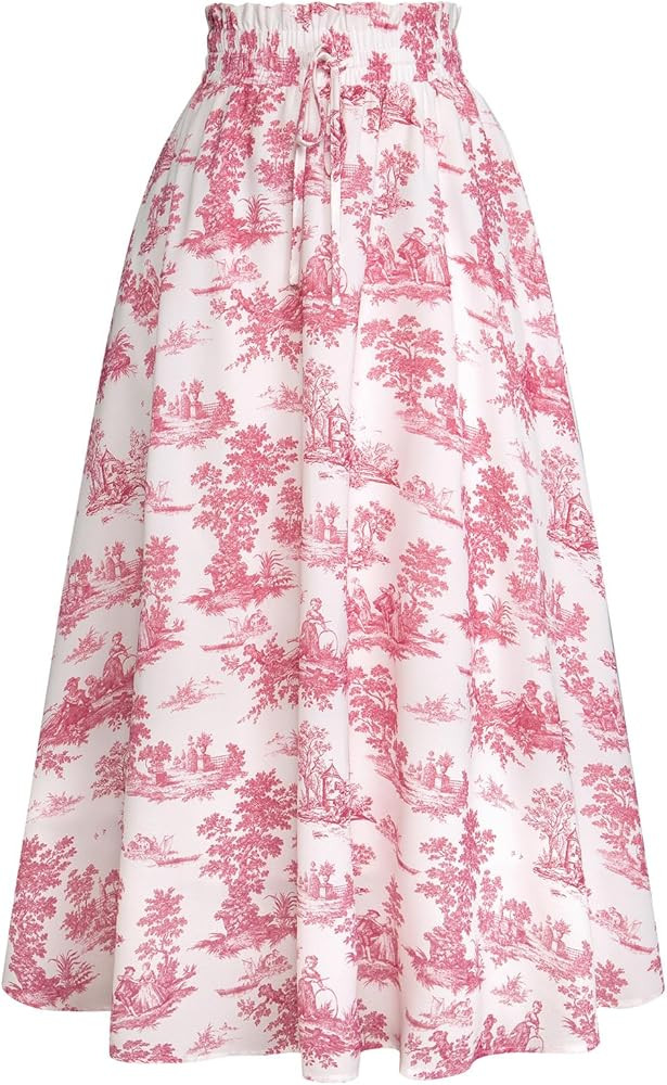 Scarlet Darkness Renaissance Skirt Maxi Long Skirts for Women High Waist A Line Skirt | Amazon (US)