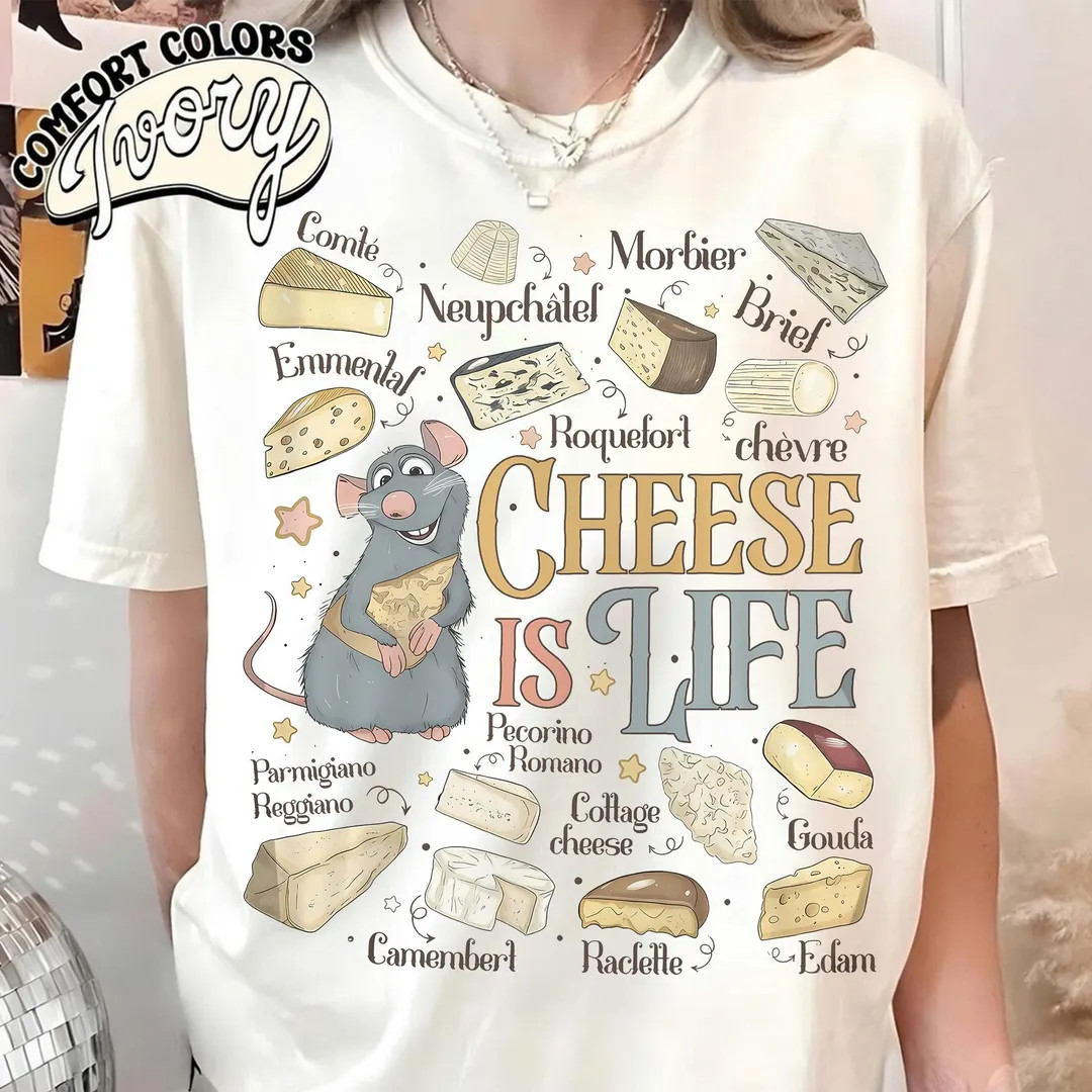 Comfort Colors® Little Chef Remy Ratatouille Shirt, Cheese is Life Epcot Paris Tee, WDW Family M... | Etsy (US)